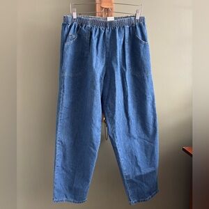 NWT / Cabin Creek Denim Straight Leg Elastic Waist Pants